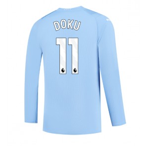 Maillot de foot Manchester City Jeremy Doku #11 Domicile 2023-24 Manche Longue
